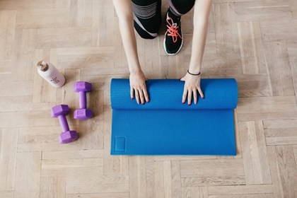 Wall Yoga Mat Gym Storage Rack Gymnastics - Sports & Fitness